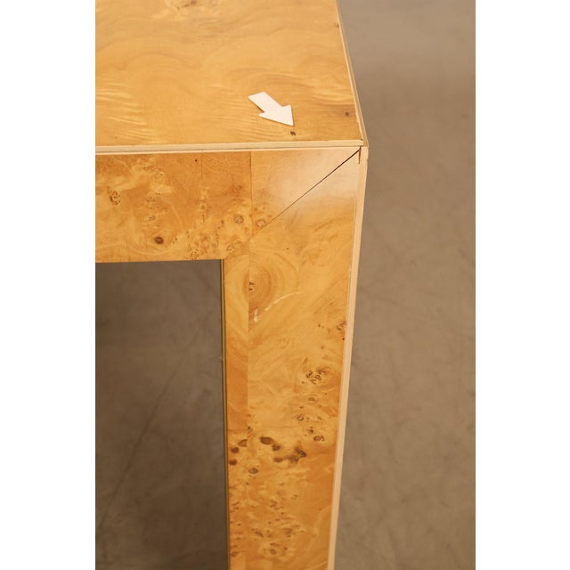 Thomasville Burl Wood Square Dining Table With 2 Leaves For Sale - Image 10 of 18
