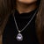Sterling Silver Chevron Amethyst Teardrop Pendant Necklace For Sale In New York - Image 6 of 6