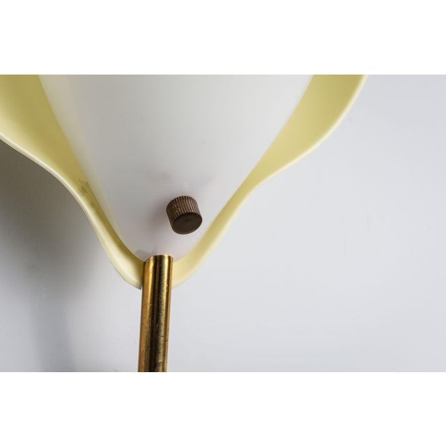 Gold Plastic and Brass Wall Lamp by Arnold Wiigs For Sale - Image 8 of 11