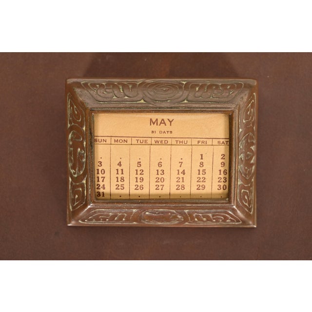 Early 20th Century Tiffany Studios New York Zodiac Pattern Bronze Desk Calendar Holder or Picture Frame For Sale - Image 5 of 16