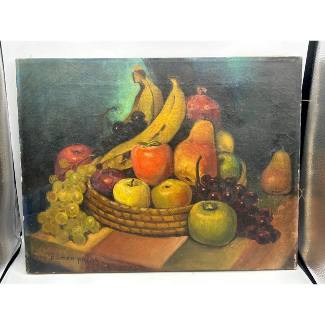 Elsie Palmer Payne, Still Life With Fruit, Oil on Canvas, C. 1930s For Sale - Image 14 of 18