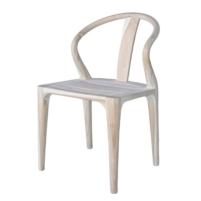 Izzy Reclaimed Teak Wood Outdoor Dining Chair by Artesia For Sale - Image 4 of 6