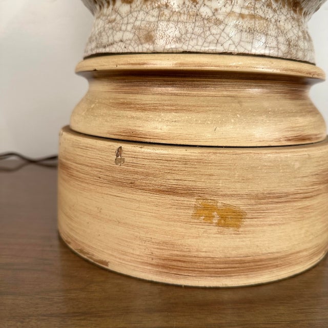 Ceramic Mid Century Modern Large Scale Ceramic Chinoiserie Knight Table Lamp. James Mont Style For Sale - Image 7 of 12