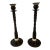 Kensington Collection - A Pair of "Bagpipe "Charcoal & White Candlesticks For Sale