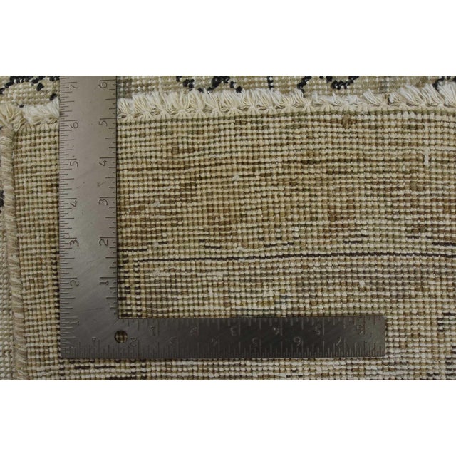 Tabriz Rug 9’7” X 13’1” Beige Wool Vintage Distressed Hand-Knotted Carpet For Sale - Image 15 of 15