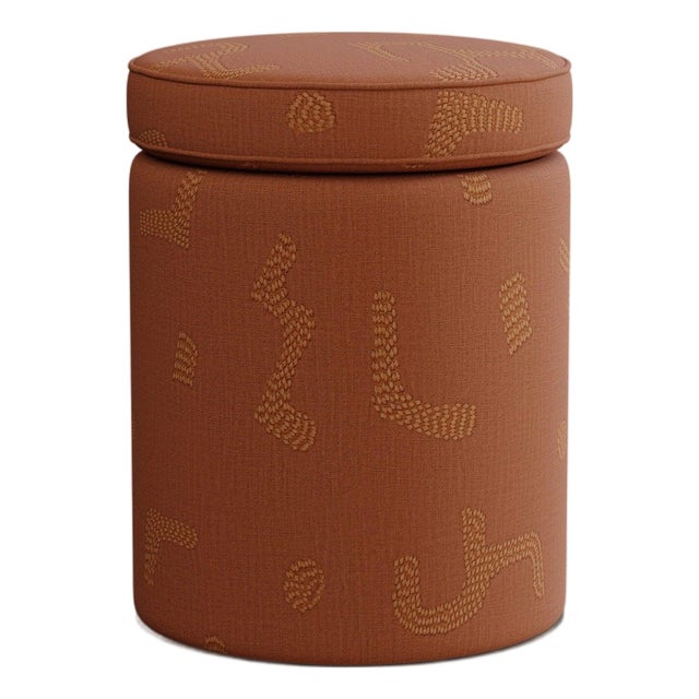Tobacco Aurora Ottoman by Ceraudo For Sale