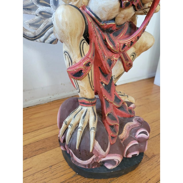 1960's Hand Carved Garuda Statue From Thailand For Sale - Image 9 of 13