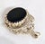 Vintage 9ct Yellow Gold, Tigers Eye, and Black Onyx Fob Pendant, London, 1970 For Sale - Image 4 of 11