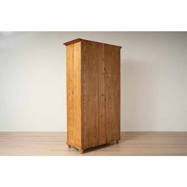 Antique Late 19th Century German Pine Wardrobe with Hanging Rail and Shelf For Sale - Image 6 of 13