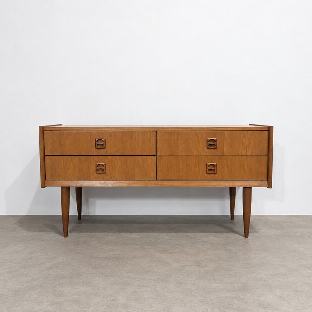 1960s Mid-Century Teak Sideboard with 4 Drawers, 1960s For Sale - Image 5 of 11