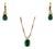 Giorgio Visconti. 18k Gold Pendant and Earrings with Emeralds and Diamonds., 2000s For Sale