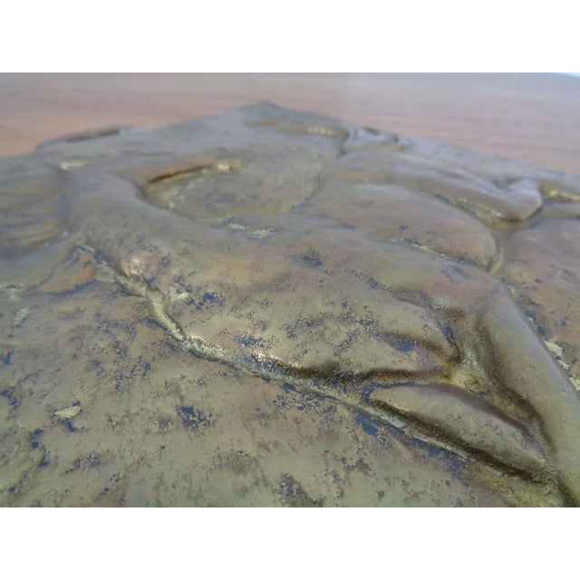Gold Brutalist Metal Horse Wall Panel, 1960s For Sale - Image 8 of 18