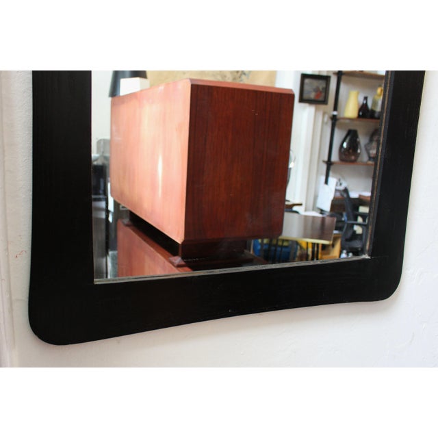 Contemporary 1930s French Art Deco Ebonized Mirror For Sale - Image 3 of 6