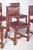 Wood Chairs with Brown Leather Backs and Seats, Set of 6 For Sale - Image 7 of 11