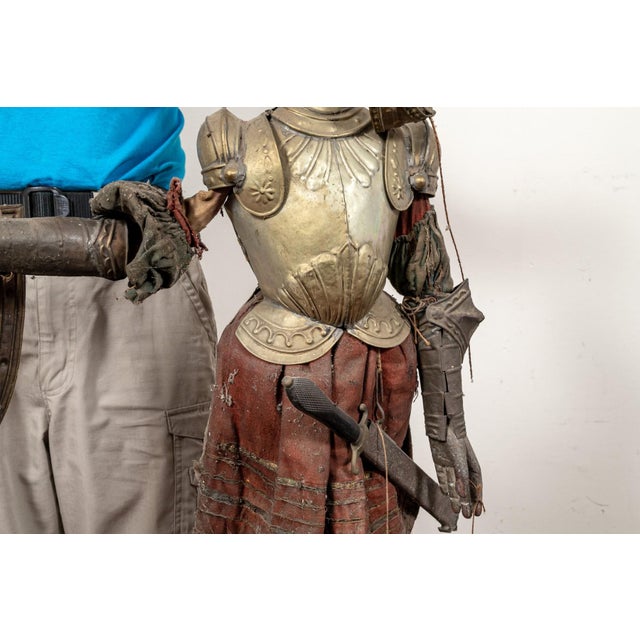 Early 19th Century Italian Knight in Armor Form Marionette For Sale - Image 10 of 15