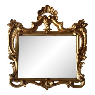 Italian Rococo Style Gilt Molded Wall Mirror For Sale
