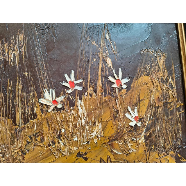 1970s Morris Katz Floral Painting For Sale - Image 4 of 4