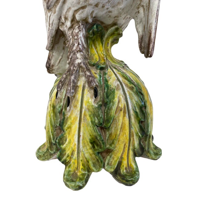 Italian Ceramic Owl Figurine For Sale - Image 4 of 8