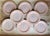 This vintage dinnerware Salad Plate set in Treasure Craft's Southwest pattern design are characterized by an earthy peach-...