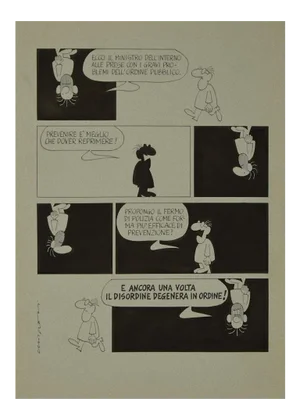 Alfredo Chiappori, Political Comics, 1977, Ink