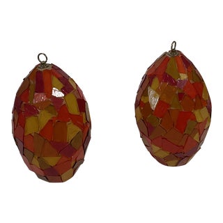 Mid Century Lucite Swag Lamps - a Pair For Sale