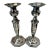 Pair of Unweighted Antique Woodside Sterling Co. Hexagonal Candlesticks .925 For Sale