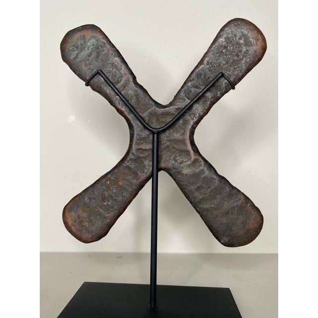 Antique African Mounted Katanga Cross For Sale - Image 4 of 4