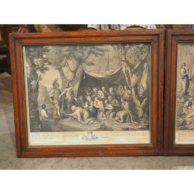 Pair of Framed 18th Century Alexander the Great Lithographs From France For Sale - Image 9 of 18