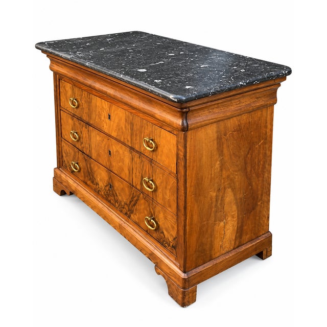19th Century Louis Philippe Secretary in Walnut Veneer and Burr Walnut For Sale - Image 6 of 10