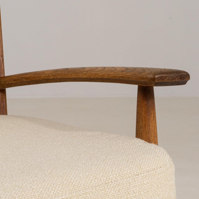 19th Century France Modern Cream Wood Armchair For Sale - Image 11 of 11