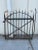 Antique Rustic Wrought Iron Painted Gate For Sale - Image 9 of 12