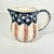 1980s Vintage Boho Chic Americana Stars & Stripes Sponge Style Patriotic Pitcher For Sale - Image 11 of 11