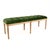 French Provincial Louis Tufted Bench - Emerald Velvet For Sale - Image 3 of 3