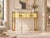 Italian Console Table in Butter Yellow Murano Glass and Brass from Justfurnituress SRL For Sale - Image 9 of 10
