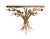 Fine 1950s Gilt Metal Shel With Elgomise Mirror Top For Sale - Image 10 of 10