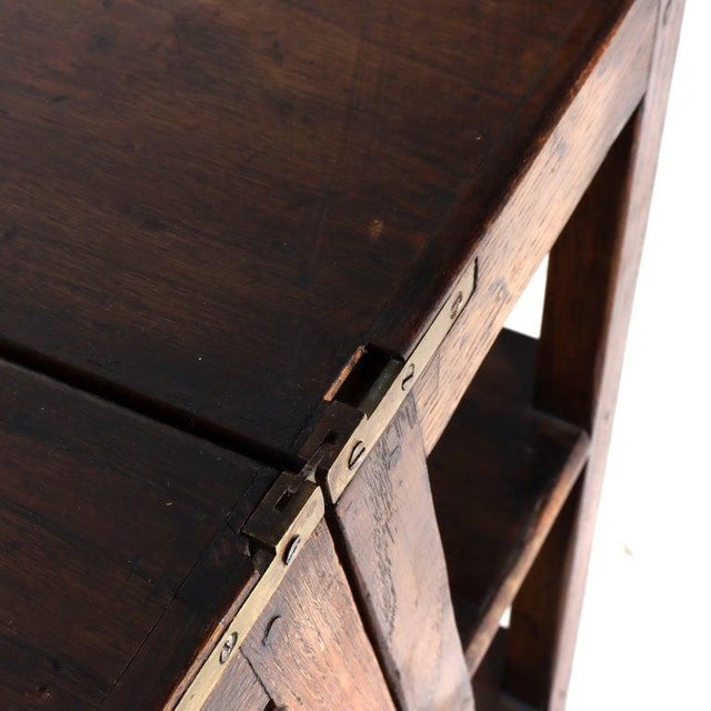 Antique English George III Oak Library Folding Steps C1840 For Sale - Image 9 of 9