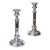 English Sheffield Silver Telescopic Candle Holders - A Pair For Sale