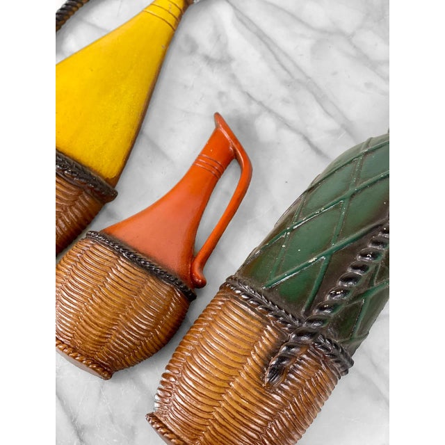Mid-Century Modern Mid-Century Modern Kitchen Ewer Bottle Wall Hanging Sculptures - Set Of For Sale - Image 3 of 8