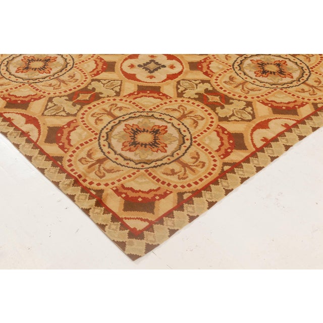 Beige Contemporary Bessarabian Inspired Design Handmade Rug by Doris Leslie Blau For Sale - Image 8 of 9