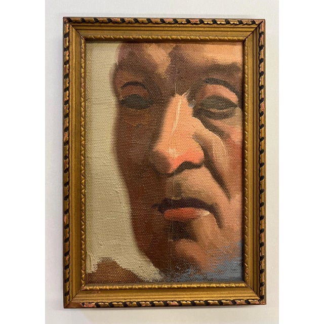 Mid-Century Modern 1950s Portrait Oil Painting of a Gentleman by Louis Ferretti, Framed For Sale - Image 3 of 8