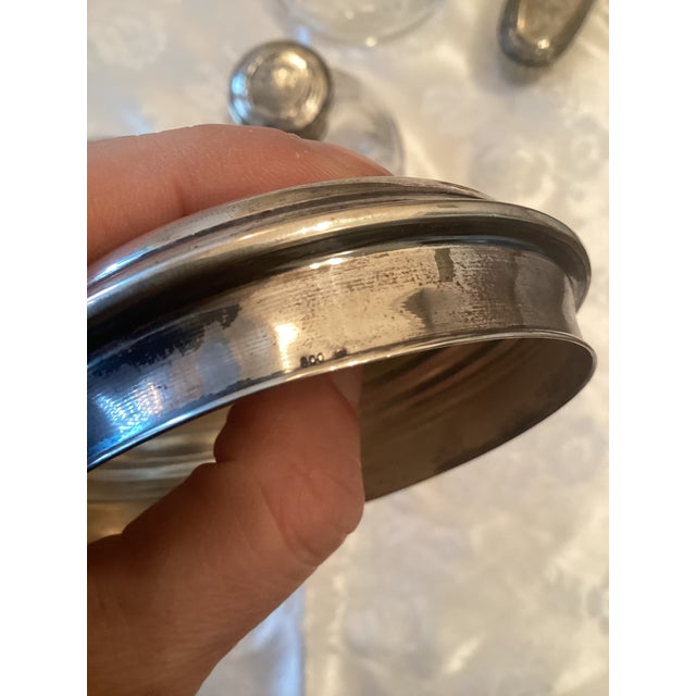 Art Nouveau Liberty Dressing Table Set in 800 Silver and Glass, 1890s, Set of 4 For Sale - Image 5 of 14