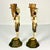 Early 1900s Antique Mediterranean Italian Venetian Moorish Painted Bronze Candelabras - A Pair For Sale - Image 9 of 17