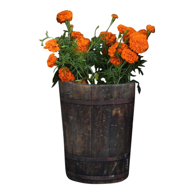 Antique Wooden Sap Bucket For Sale