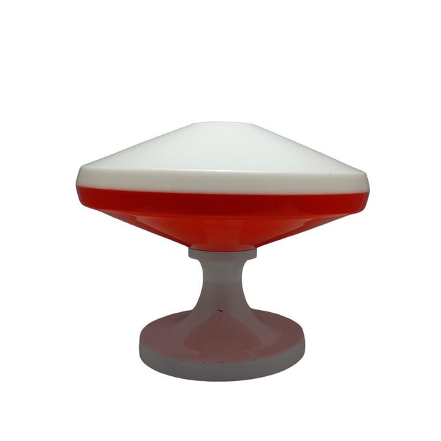 Vintage Space Age Desk Lamp in Red & White, 1960s For Sale - Image 9 of 15