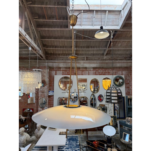 Glass Pietro Chiesa by Fontana Arte Chandelier 1950s For Sale - Image 7 of 11