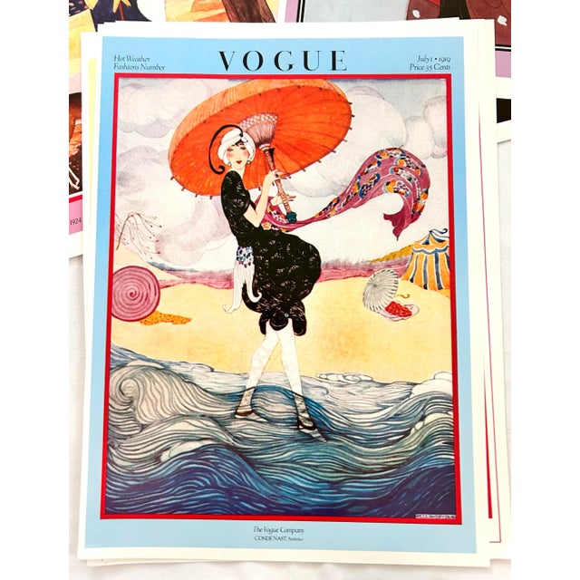 Vintage Vogue Magazine Cover Fashion Illustration Prints – Set of 11 For Sale In Louisville - Image 6 of 10