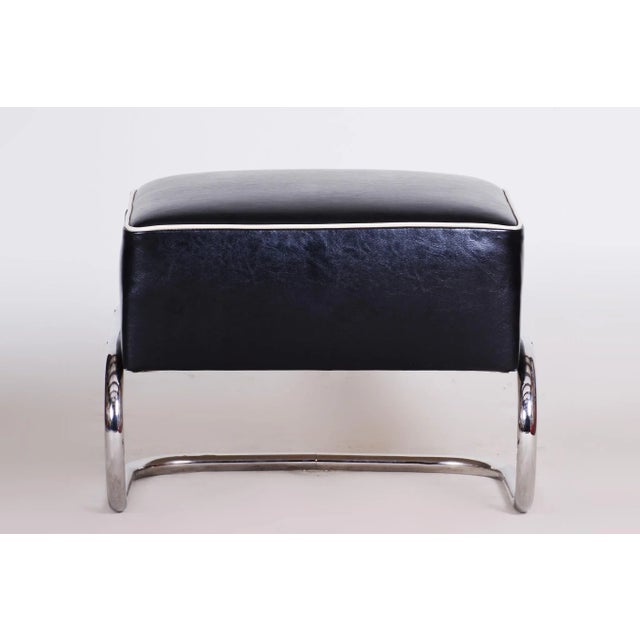 Bauhaus Bauhaus Foot Stool attributed to Robert Slezák, 1930s For Sale - Image 3 of 12