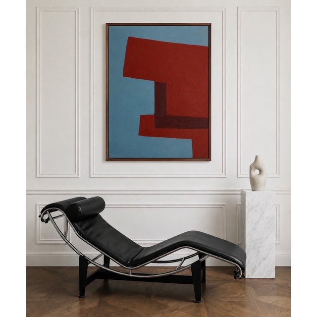 Bodasca, Structure in Red and Blue, 2026, Acrylic Painting on Canvas For Sale - Image 3 of 10