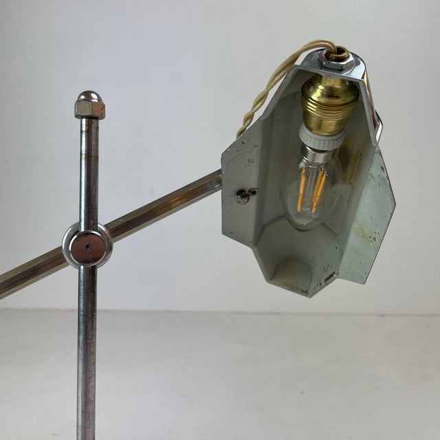 Dactyl, Art-Deco Desk Lamp by Jean Chavanis for Pirouett, France, 1940s For Sale - Image 17 of 18