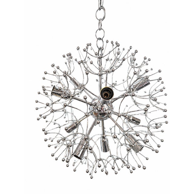 1970s Vintage Space Age Sputnik Chrome Chandelier, 1970s For Sale - Image 5 of 5